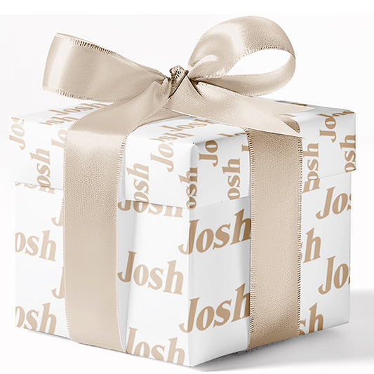 Custom Name Wrapping Paper  Minimal Luxe Edition