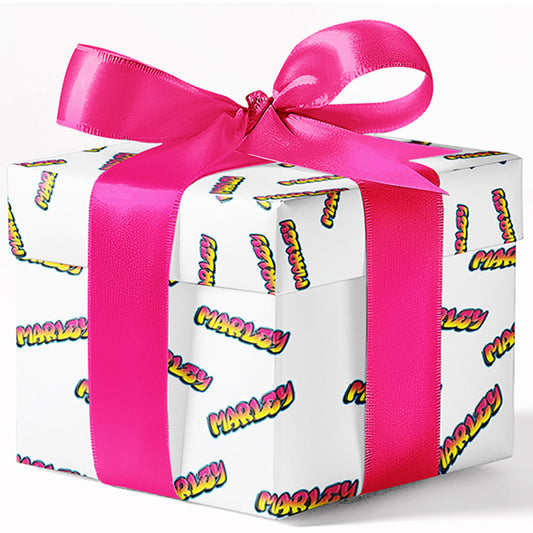 Graffiti Name Custom Wrapping Paper  Personalized Street Style Gift Wrap