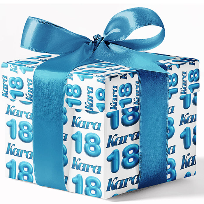 Custom Number and Name Wrapping Paper