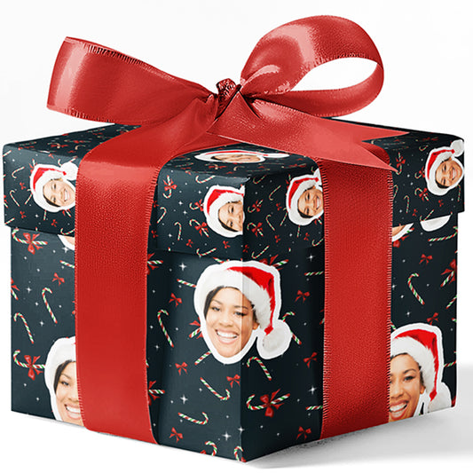 Candy Cane Custom Wrapping Paper