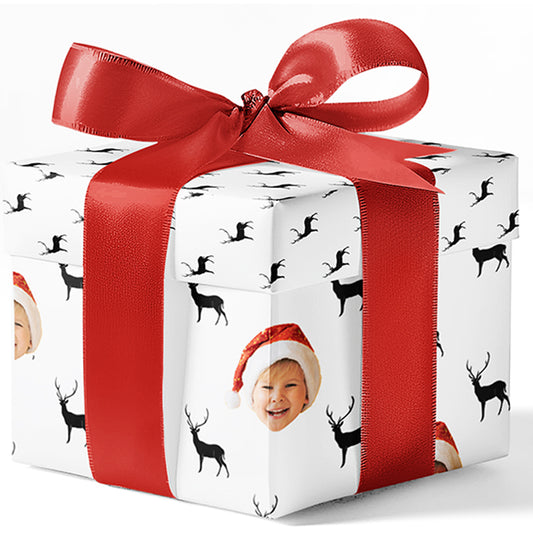 Black and White Deer Custom Wrapping Paper