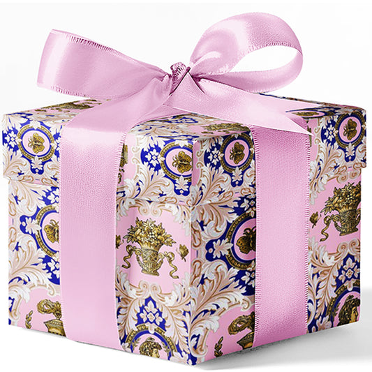 Regal Rococo Bloom Custom Wrapping Paper
