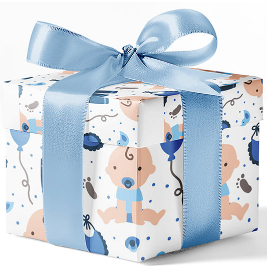 Custom Baby Blue Wrapping Paper