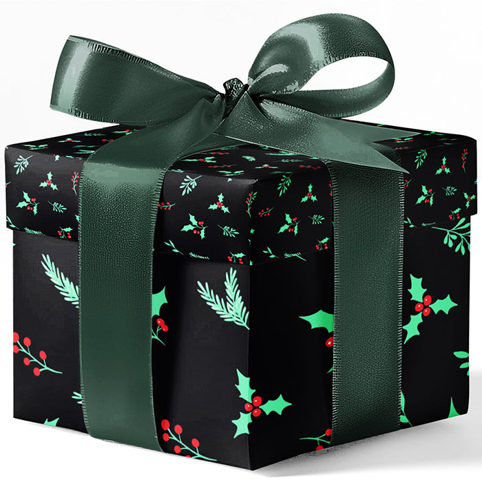 Custom Holly Wrapping Paper