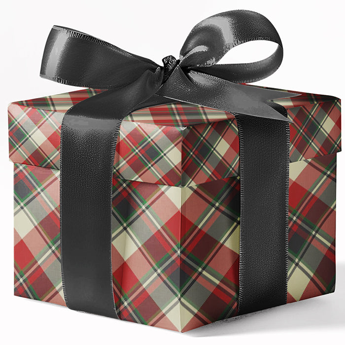 Blue Plaid Print Custom Wrapping