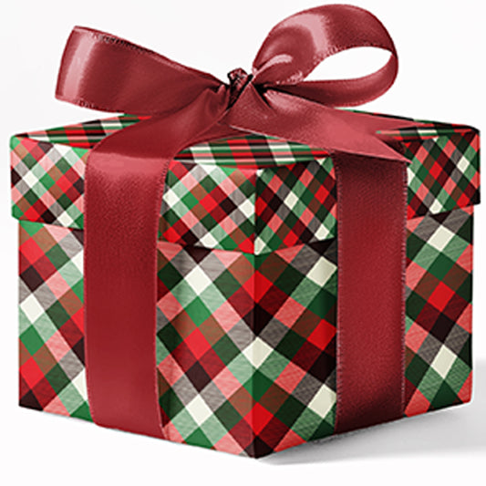 Plaid  Print Custom Gift Wrap