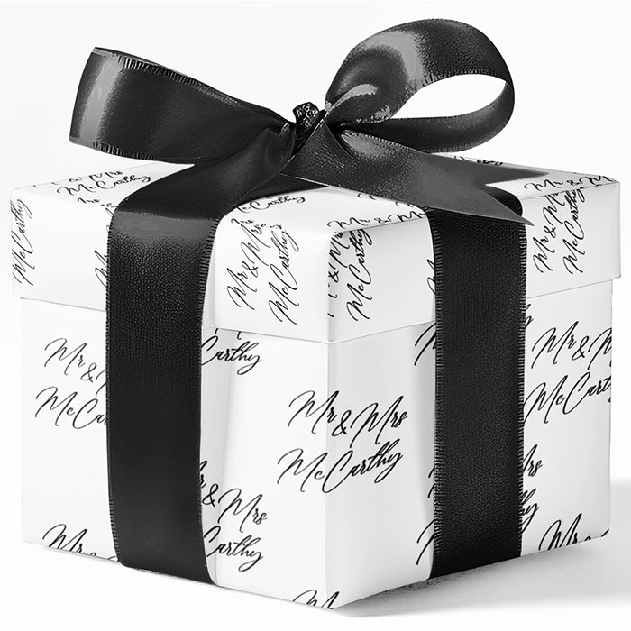 Custom Mr. & Mrs. Wedding Wrapping Paper