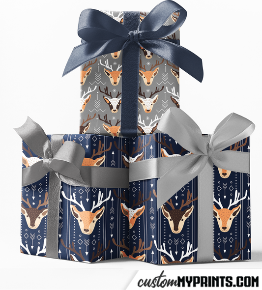Happy Deer Custom Wrapping Paper