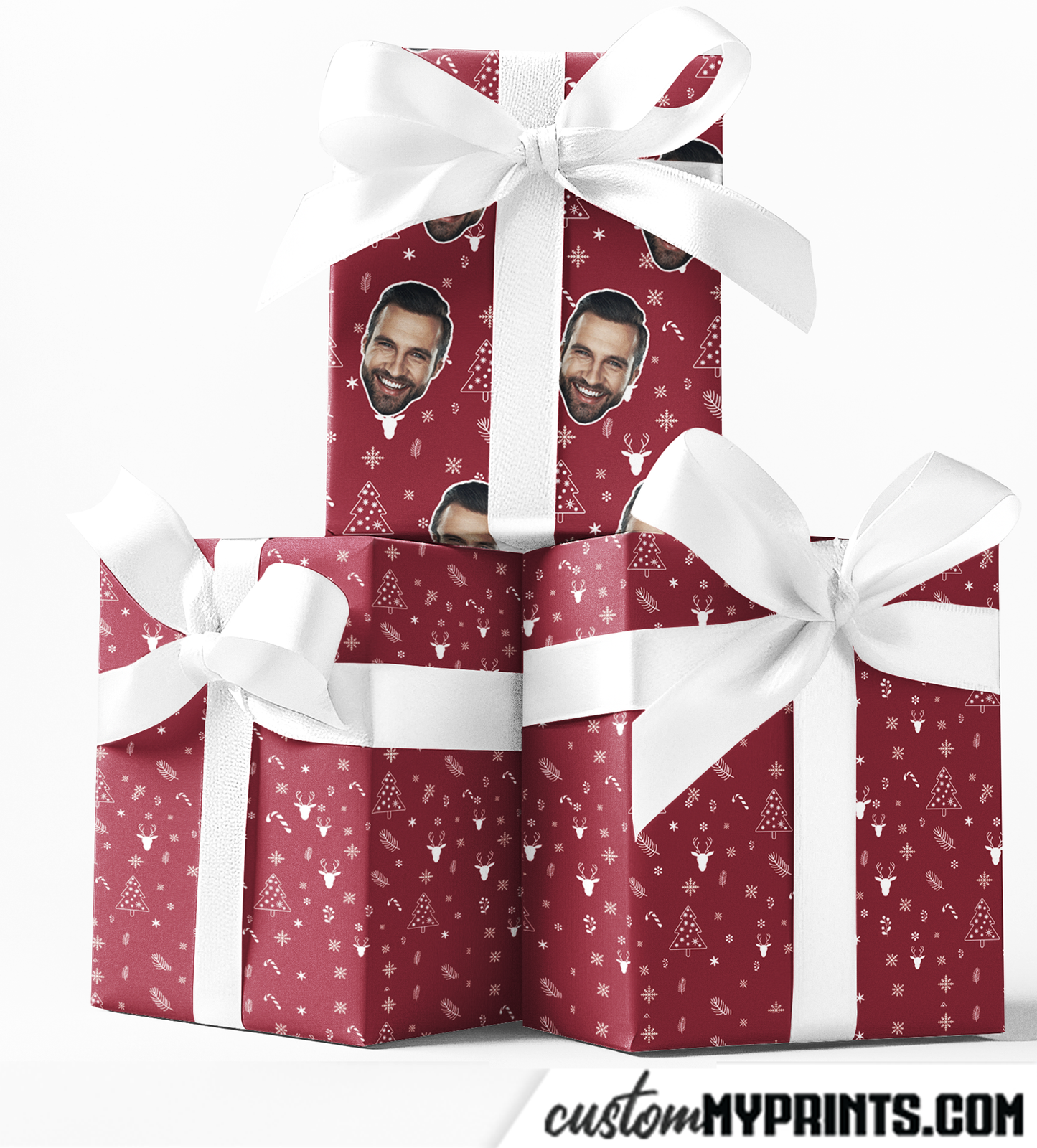 Little Red Trees Custom Wrapping Paper