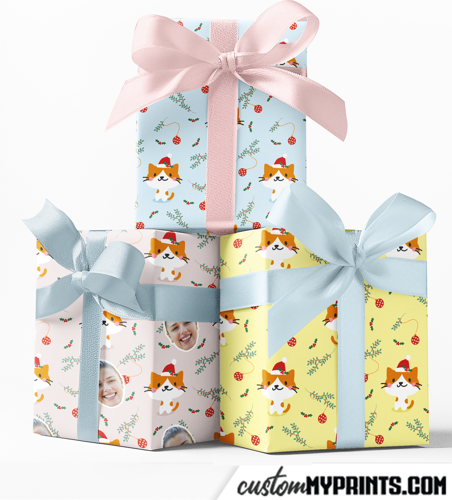 Happy Kitty Custom Wrapping Paper