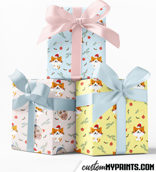 Happy Kitty Custom Wrapping Paper