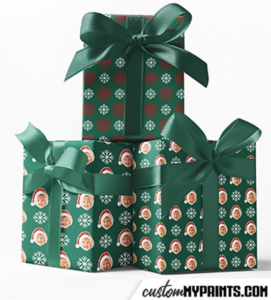 Snow Flake Custom Wrapping Paper