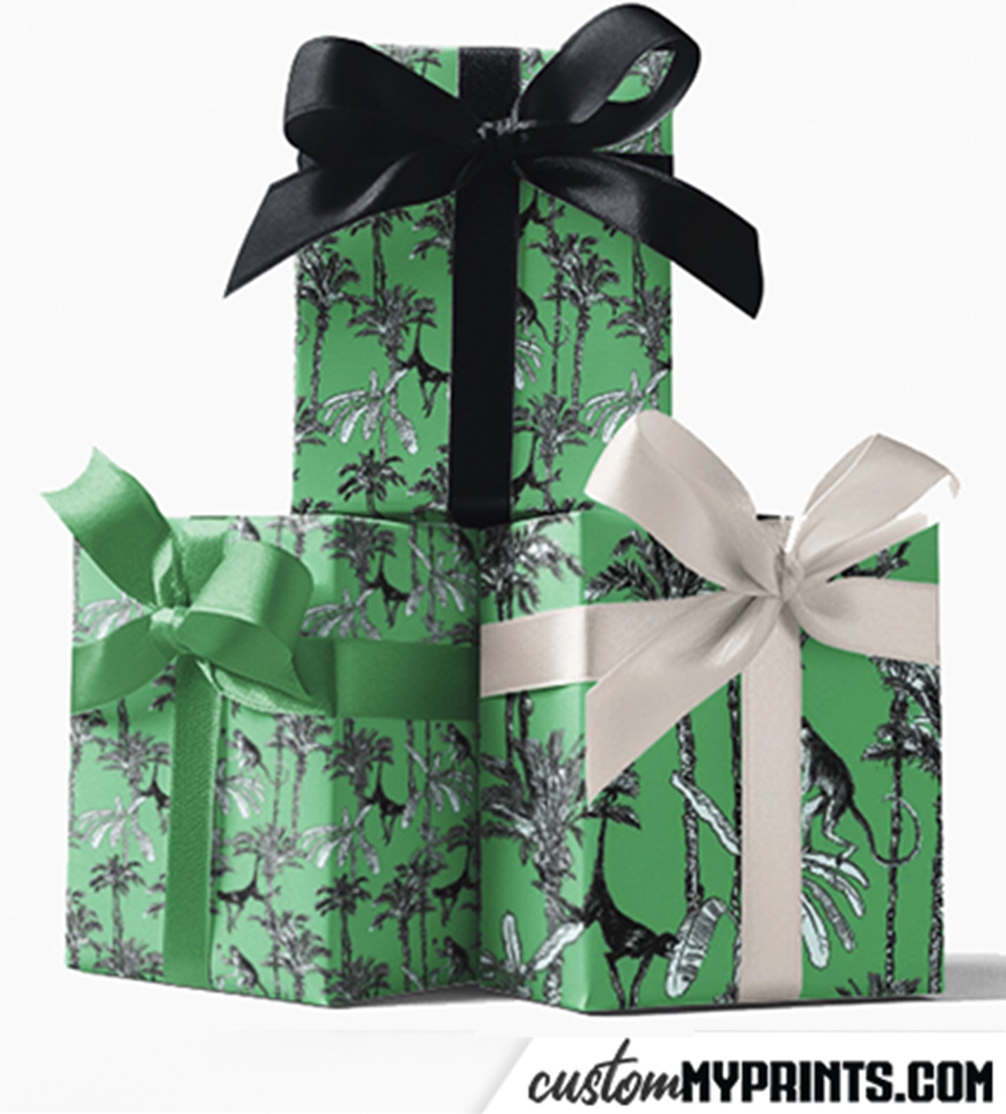 Custom Swinging Monkeys Custom Wrapping Paper