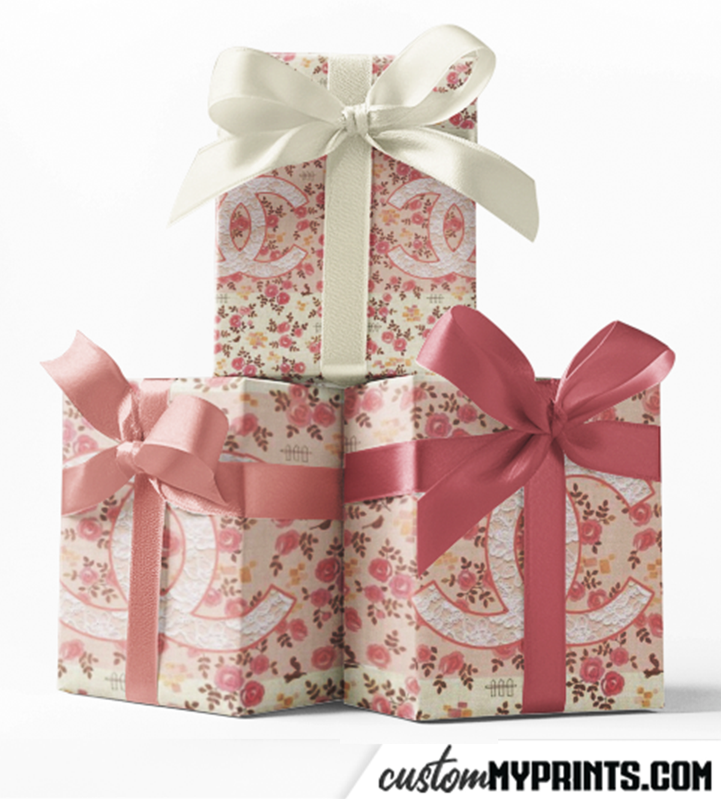 Custom Vintage Designer Print Custom Wrapping Paper