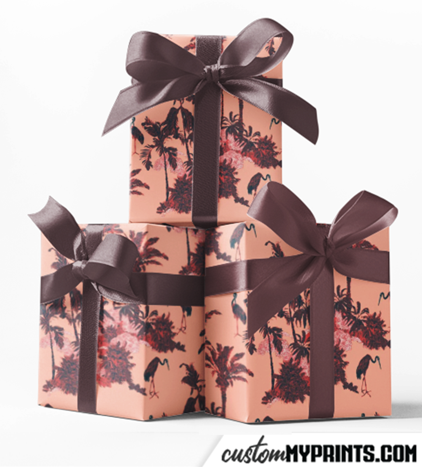 Pink Cranes Custom Wrapping Paper