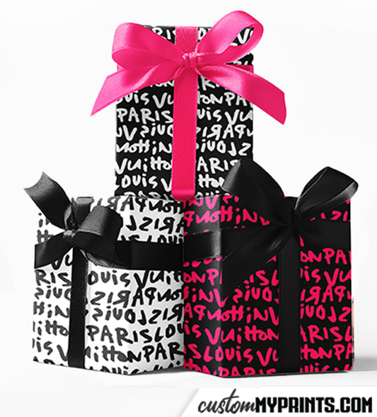 Custom Designer Script Wrapping Paper