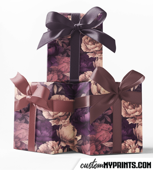 Custom Purple Paradise Print Wrapping Paper