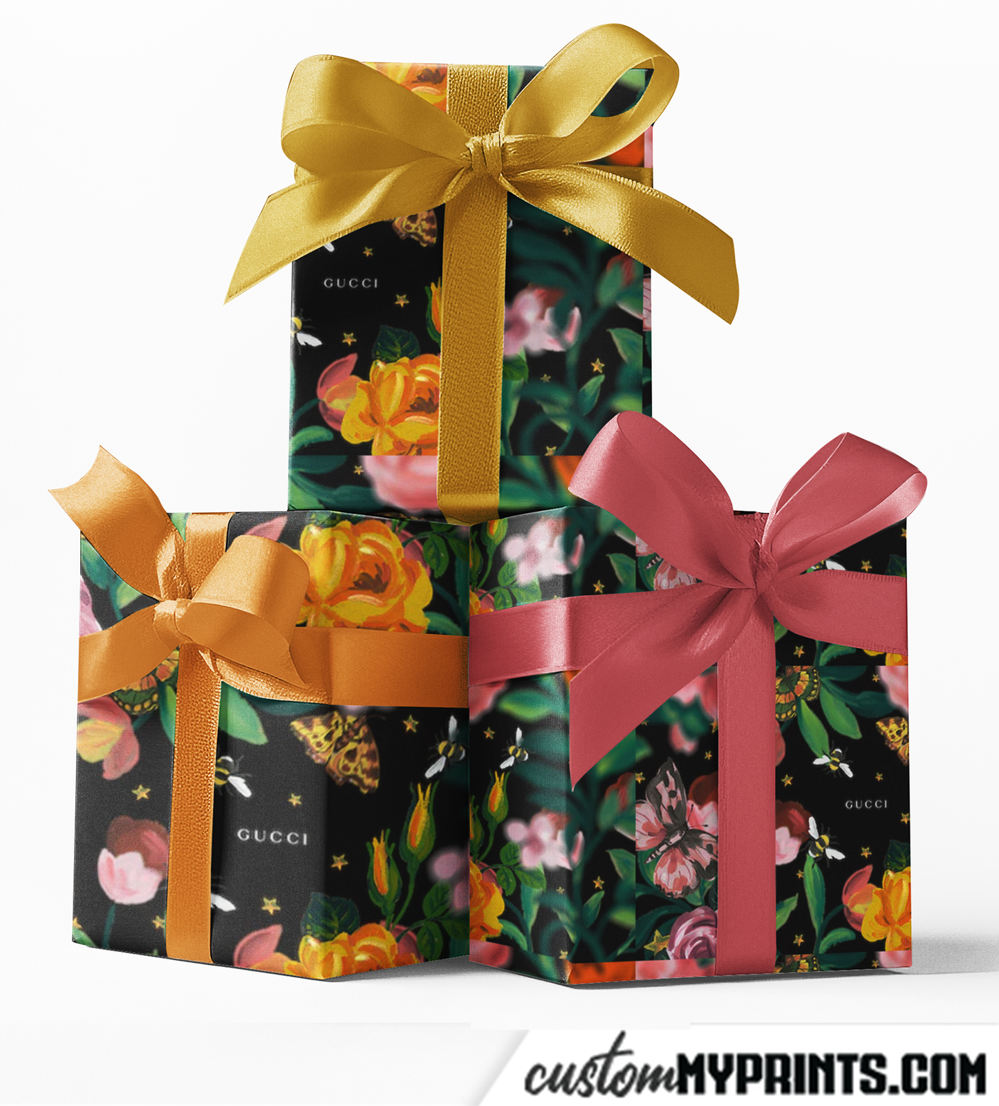 Custom Floral Designer Pattern Wrapping Paper
