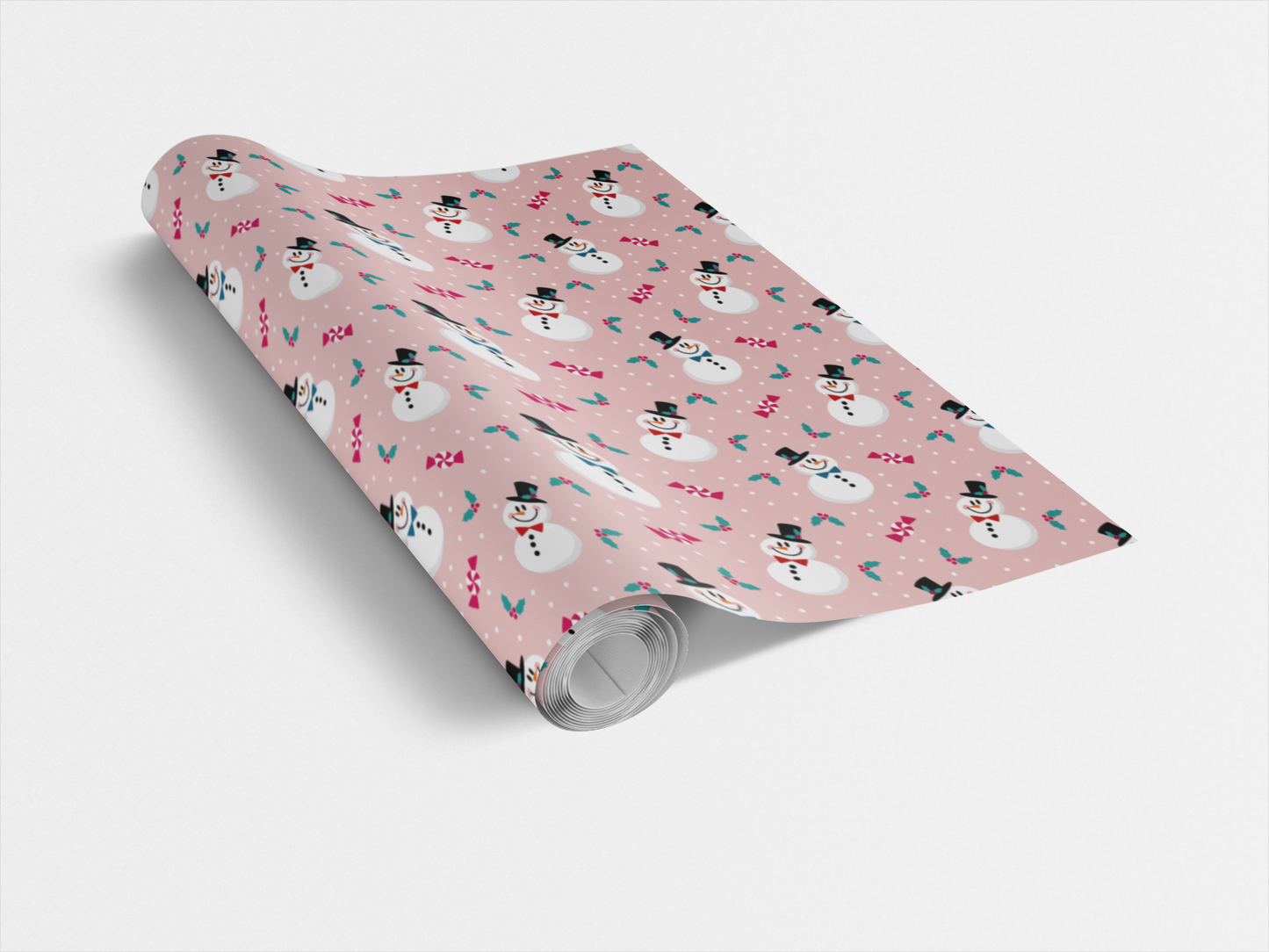 Candy Snowman Custom Wrapping Paper