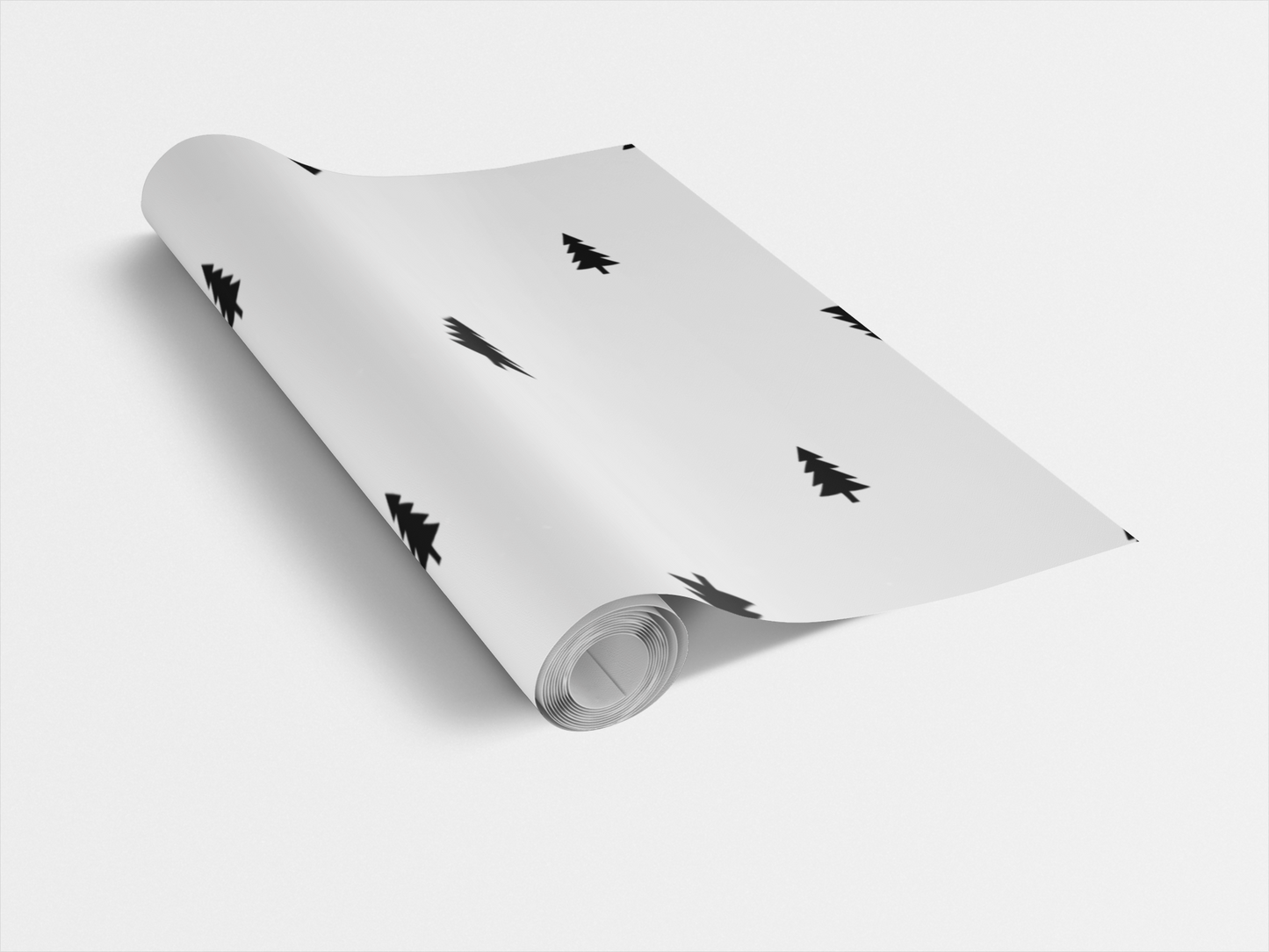 Black and White Pine Custom Wrapping Paper