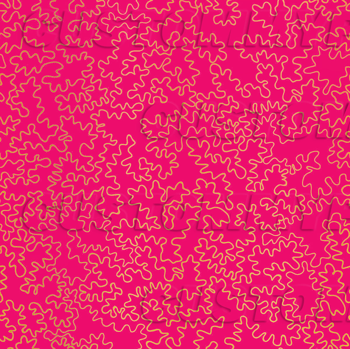 Wavy line pattern on a pink background
