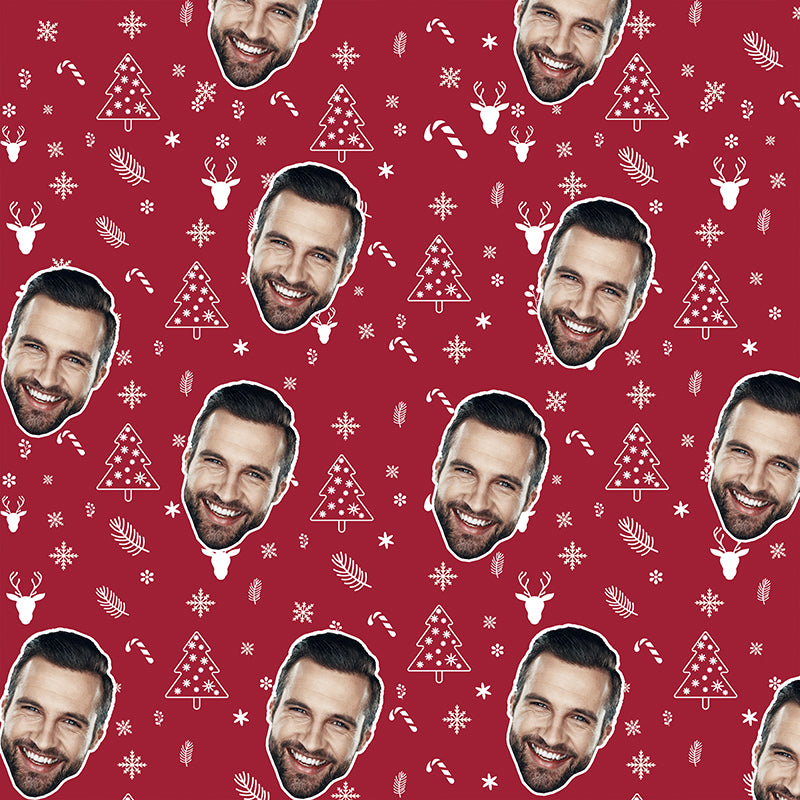 Little Red Trees Custom Wrapping Paper