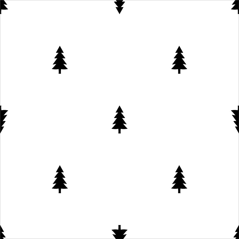 Black and White Pine Custom Wrapping Paper