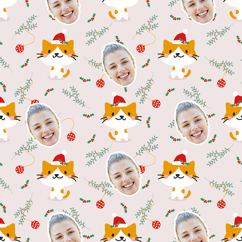 Happy Kitty Custom Wrapping Paper