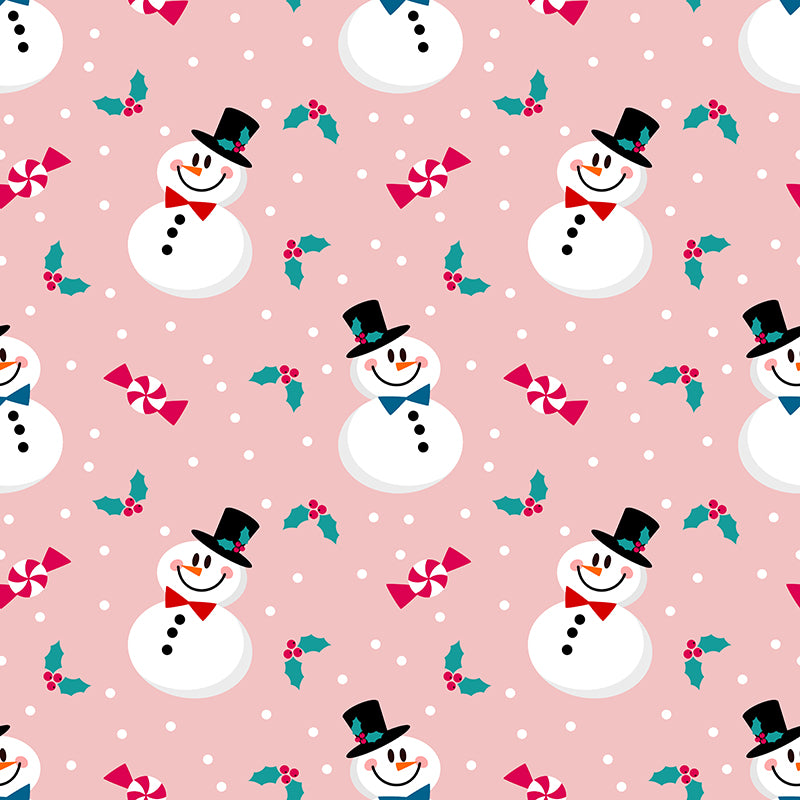 Candy Snowman Custom Wrapping Paper