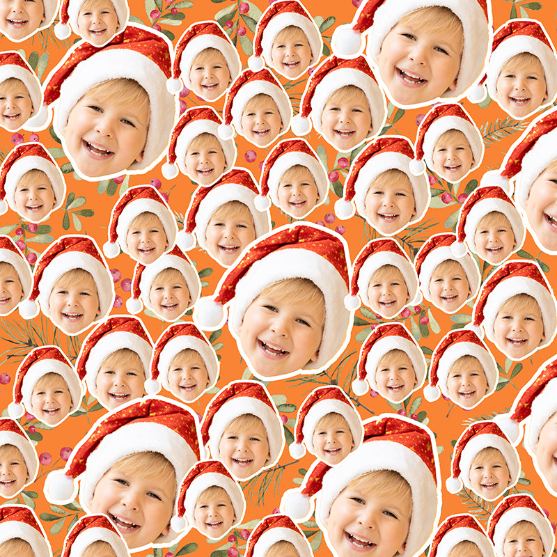 Custom Face Christmas Wrapping Paper