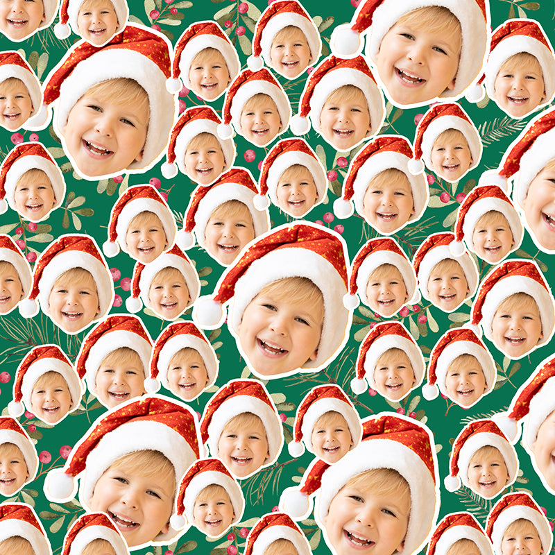 Custom Face Christmas Wrapping Paper