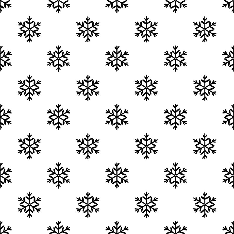 Black and White Snow Flake Custom Wrapping Paper