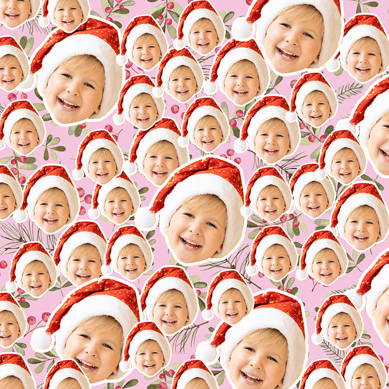 Custom Face Christmas Wrapping Paper