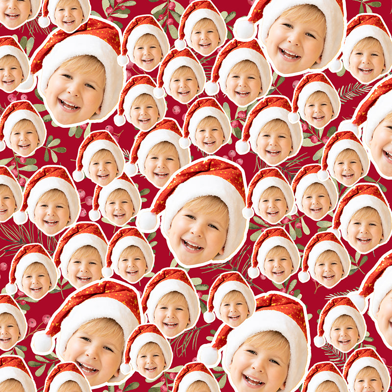 Custom Face Christmas Wrapping Paper