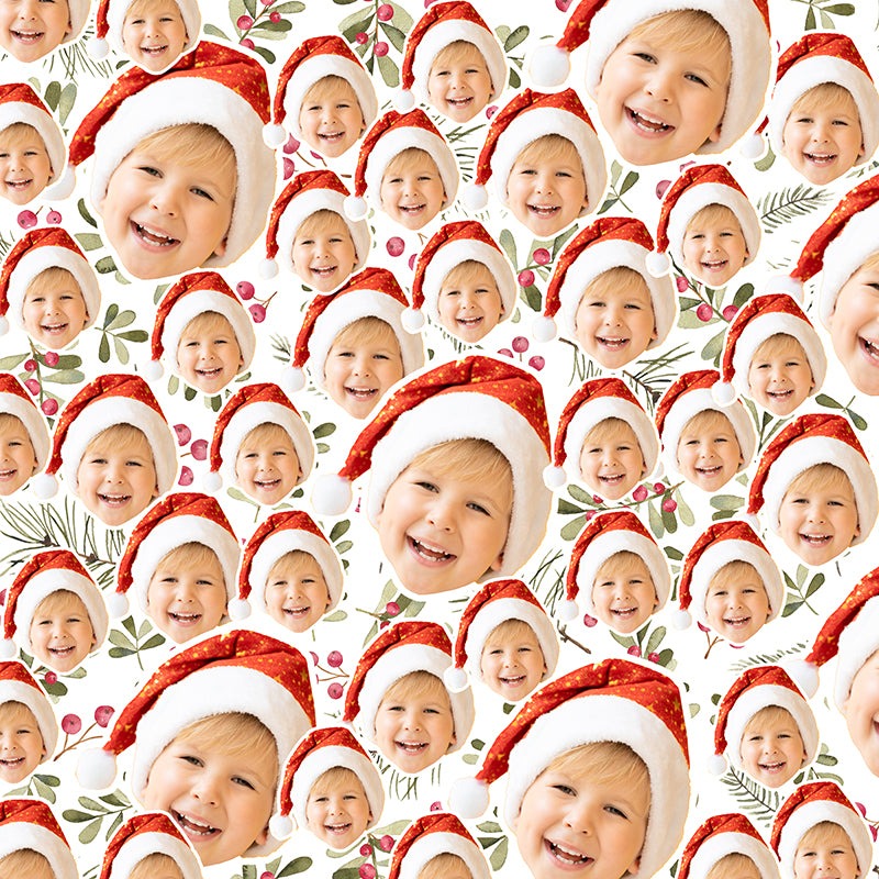 Custom Face Christmas Wrapping Paper