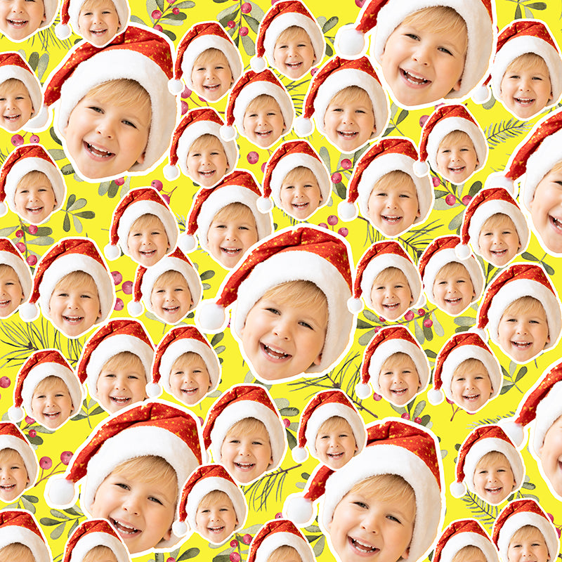 Custom Face Christmas Wrapping Paper