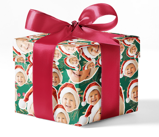 Custom Face Christmas Wrapping Paper