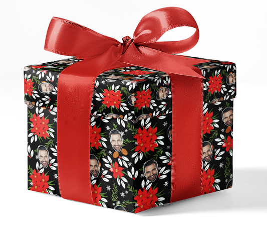 Black Holly Custom Wrapping Paper