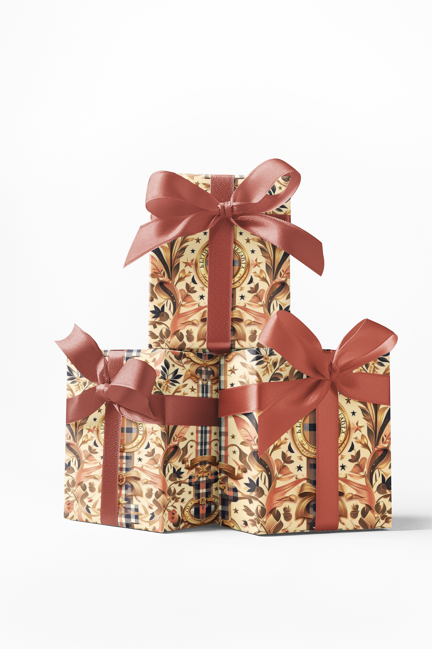 Custom Burberry Ornate  Pattern Wrapping Paper