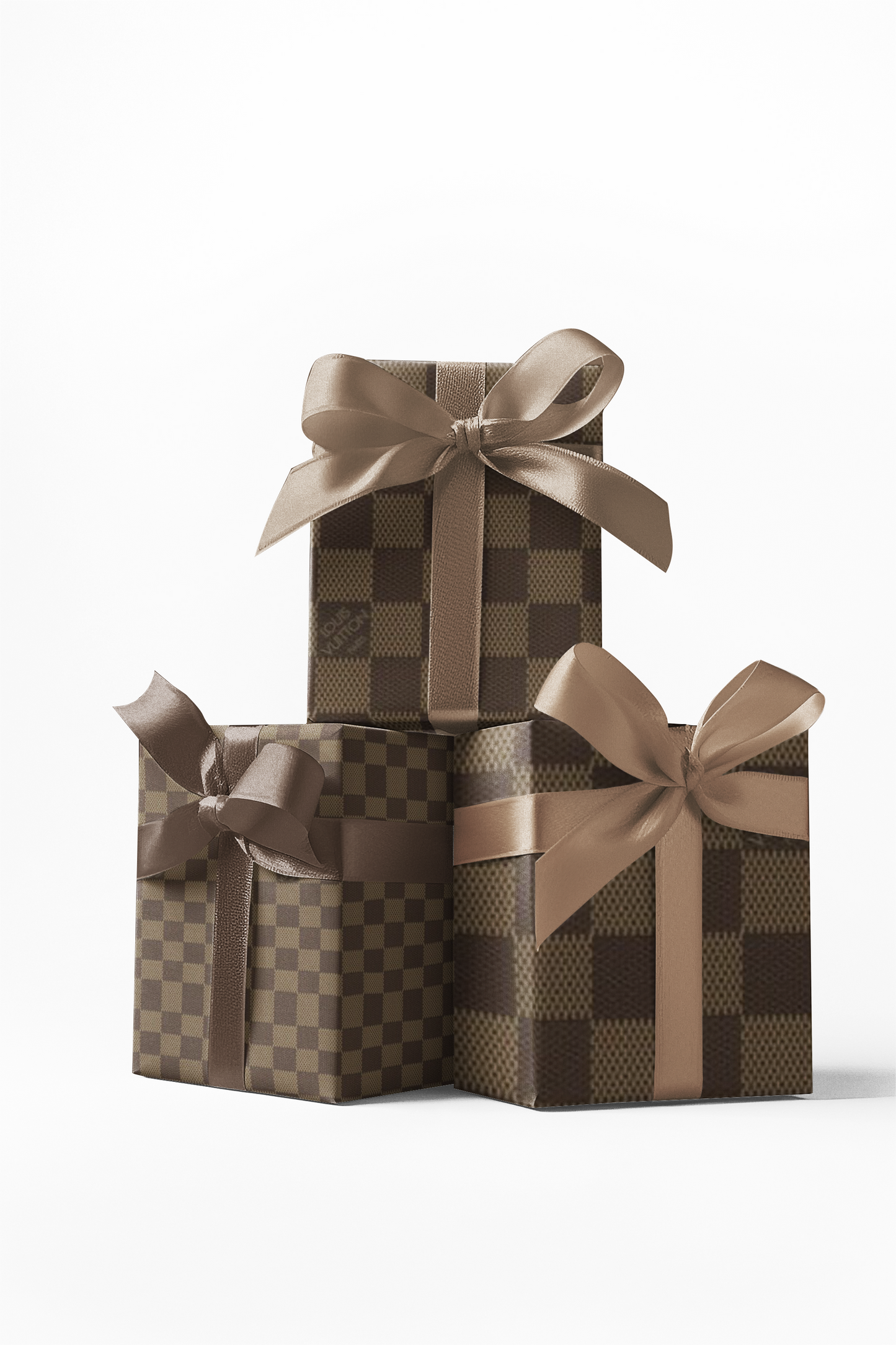 Custom Louis Vuitton Checked Pattern Wrapping Paper