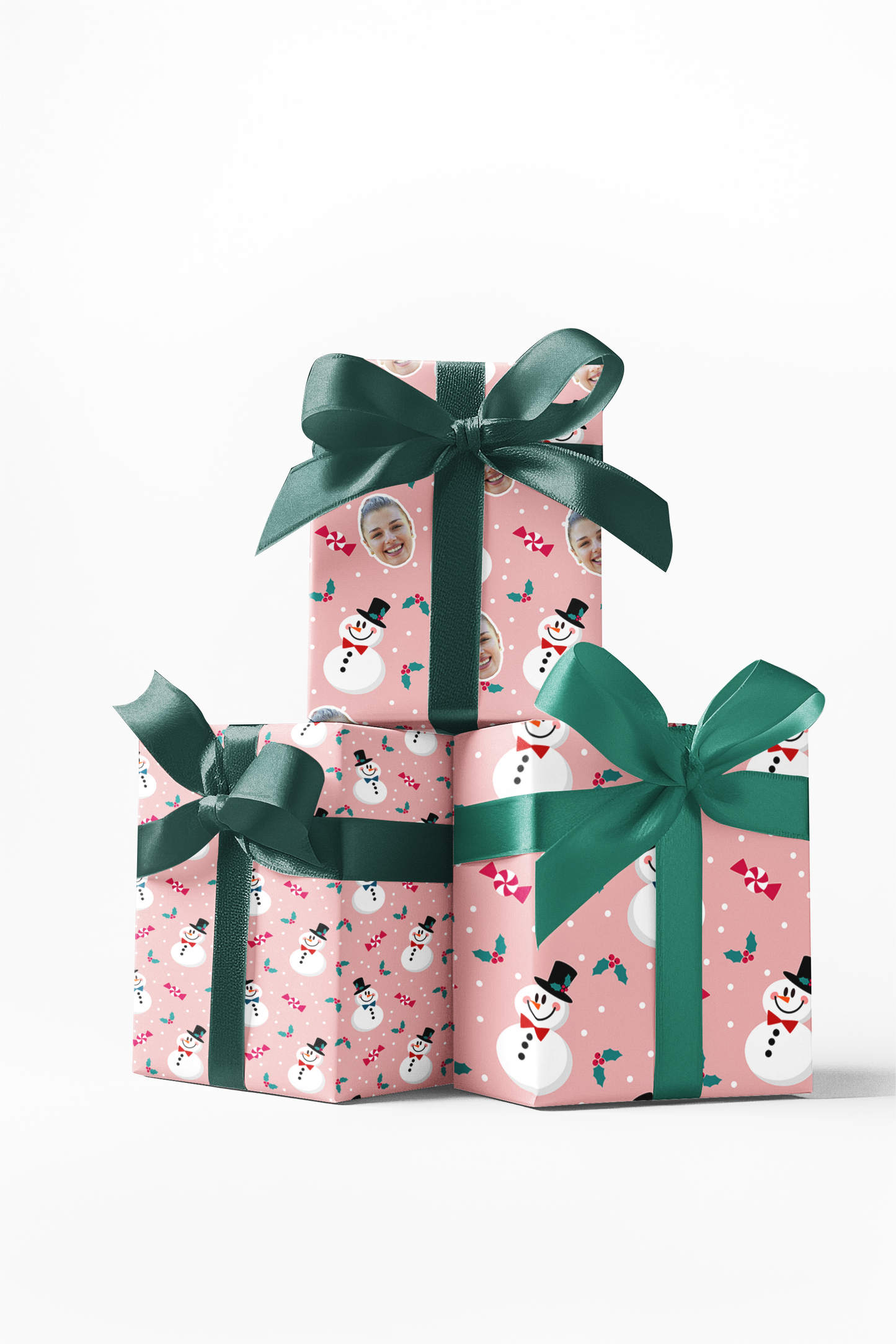 Candy Snowman Custom Wrapping Paper