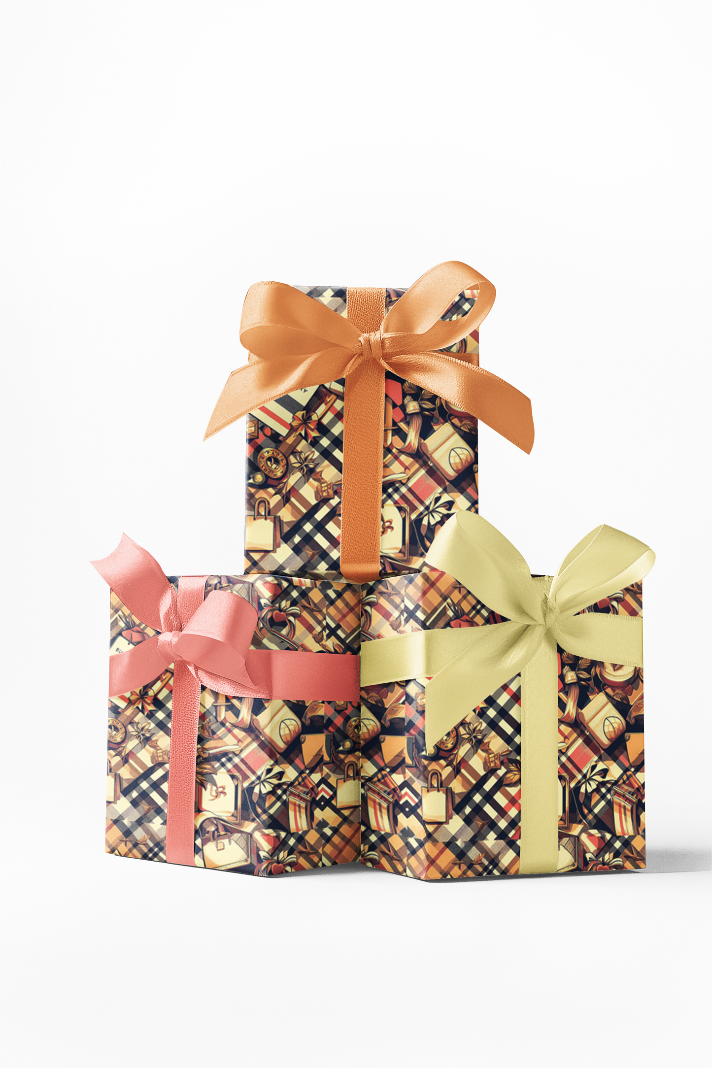 Custom Burberry Pattern Wrapping Paper